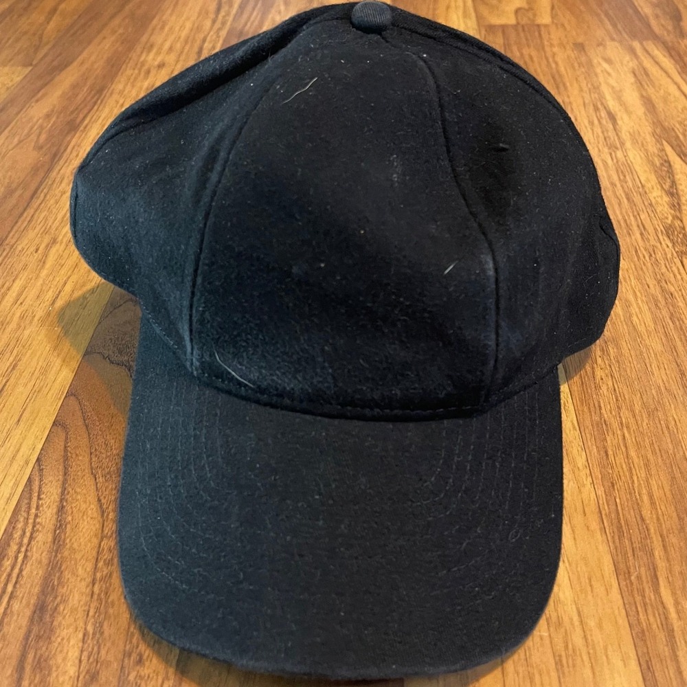 Black Baseball Cap Mens Womens One Size Plain Blank Minimalist Curved Brim Hat